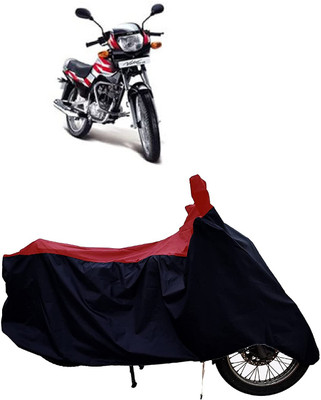 KEDIT Two Wheeler Cover for TVS(Victor GLX, Red, Black)