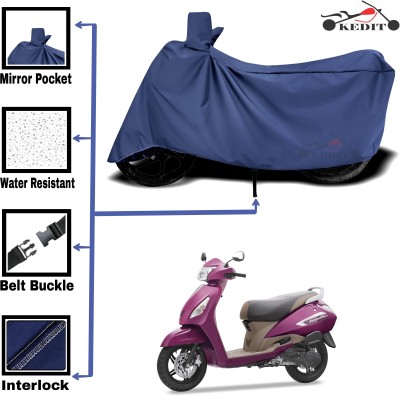 AASHTIK MART Two Wheeler Cover for TVS(Jupiter Grande, Blue)