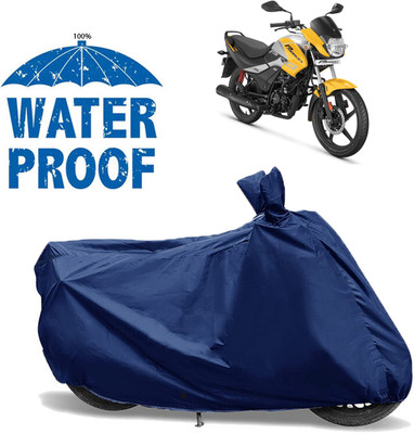 AutoGalaxy Waterproof Two Wheeler Cover for Hero(Passion Plus, Blue)