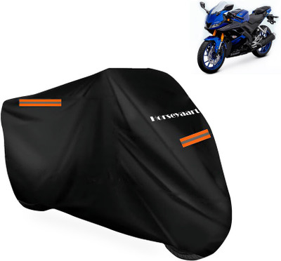 Horseyaart Waterproof Two Wheeler Cover for Yamaha(YZF R15 V3, Black)