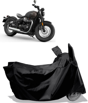 Amexride Two Wheeler Cover for Triumph(Bonneville Bobber BS6, Black)