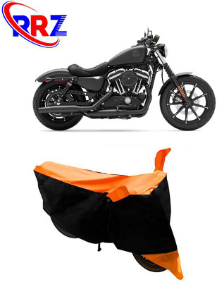 RRZ Waterproof Two Wheeler Cover for Harley Davidson(Iron 883, Black, Orange)