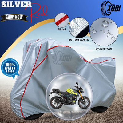 xodi Waterproof Two Wheeler Cover for Hero(Xtreme 160 R, Silver, Red)