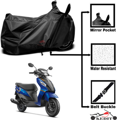 KEDIT Two Wheeler Cover for Universal For Bike(Let's, Black)