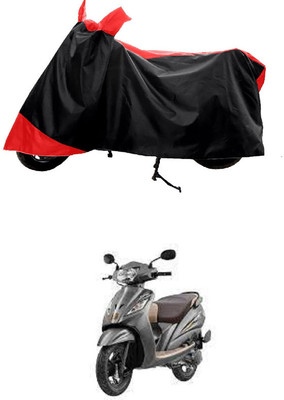 GROFATIK Two Wheeler Cover for TVS(Wego BS6, Red)