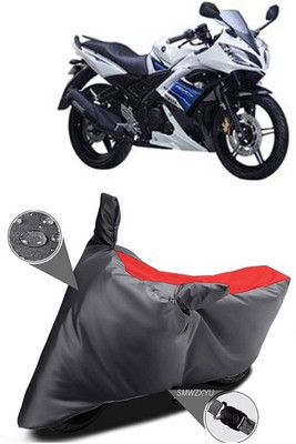smwzxyu Waterproof Two Wheeler Cover for Yamaha(YZF R15 S, Black, Red)