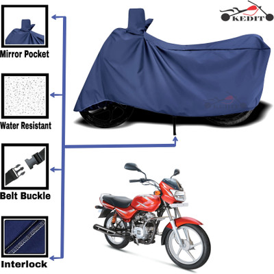 KEDIT Two Wheeler Cover for Bajaj(CT100, Blue)