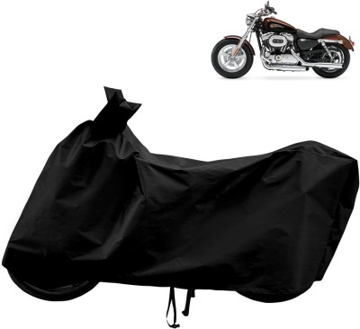 Horseyaart Waterproof Two Wheeler Cover for Harley Davidson(1200 Custom, Black)