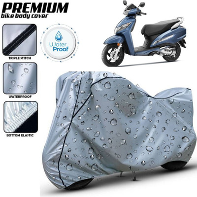 kerwa Waterproof Two Wheeler Cover for Honda(Activa 125, Silver, Black)