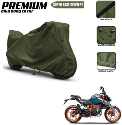 Car Life Two Wheeler Cover for KTM(250 Duke, Green, Black)