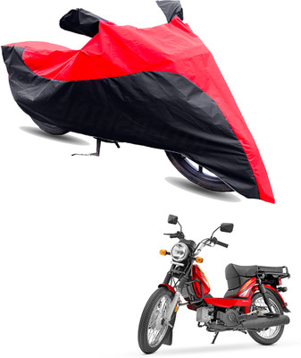 Motodreka Two Wheeler Cover for TVS(Victor Premium, Red, Black)