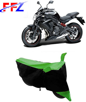 FFZ Two Wheeler Cover for Kawasaki(ER 6N, Black, Green)