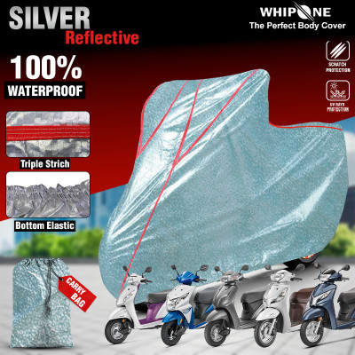 AutoGalaxy Waterproof Two Wheeler Cover for Hero(Scooty, Silver)