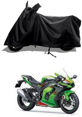 GROFATIK Two Wheeler Cover for Kawasaki(Ninja ZX-10R SE BS6, Black)
