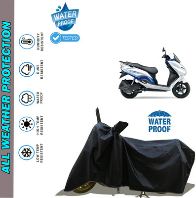 AutoGalaxy Waterproof Two Wheeler Cover for Suzuki(Burgman Electric, Black)
