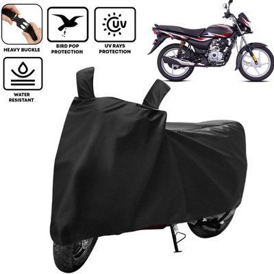 Amikan Waterproof Two Wheeler Cover for Bajaj(Platina 100 DTS-i, Black)