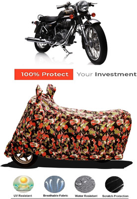 Amexride Two Wheeler Cover for Royal Enfield(Electra Delux, Multicolor)