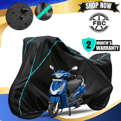AutoGalaxy Waterproof Two Wheeler Cover for Hero(Destini 125, Black, Blue)