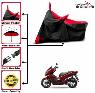 LIFE TO HUB Two Wheeler Cover for Hero, Honda, Bajaj, Ather, TVS, Yamaha(Discover 150 f, Black, Red)