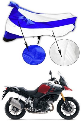 RWT Two Wheeler Cover for Suzuki(V Strom 1000, Blue, White)