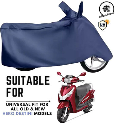 MADAFIYA Waterproof Two Wheeler Cover for Hero(Destini 125, Blue)