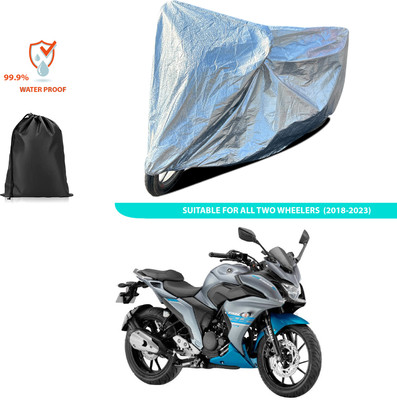 CODOKI Waterproof Two Wheeler Cover for Yamaha(Fazer 25 BS6, Silver)