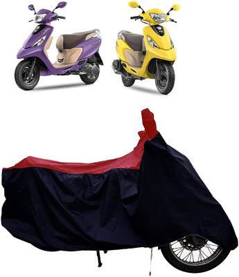 KEDIT Two Wheeler Cover for TVS(Zest 110 BS6, Red, Black)