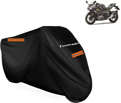 Horseyaart Waterproof Two Wheeler Cover for Kawasaki(Ninja 400 BS6, Black)