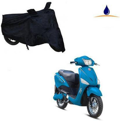 Mdstar Waterproof Two Wheeler Cover for Hero(Electric Optima Plus, Black)