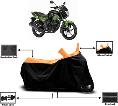 Amexride Two Wheeler Cover for Yamaha(SZ RR V2.0 BS6, Orange)