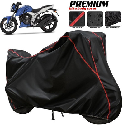 AutoGalaxy Waterproof Two Wheeler Cover for TVS(Apache RTR 160, Black, Red, Multicolor)
