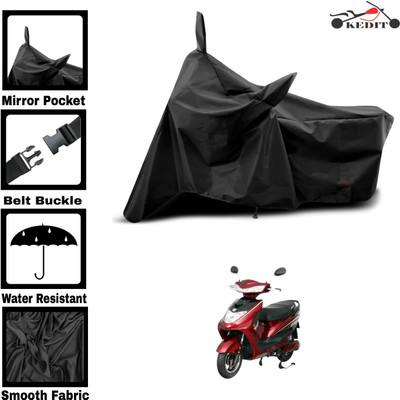 KEDIT Two Wheeler Cover for Okinawa(E Lite, Black)