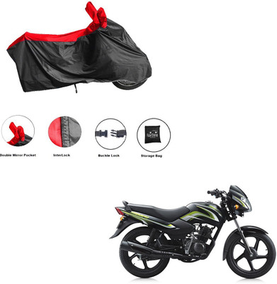 RiderShine Waterproof Two Wheeler Cover for TVS(Star Sport, Black, Red)