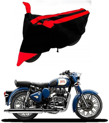 AutoGalaxy Waterproof Two Wheeler Cover for Royal Enfield(Bullet 350, Red, Black)