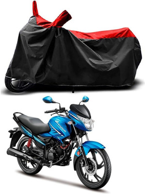 KEDIT Two Wheeler Cover for Hero(Glamour i3s BS6, Red, Black)