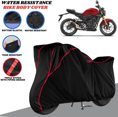 SRP PRODUCT Waterproof Two Wheeler Cover for Honda(CB300R, Black, Red)