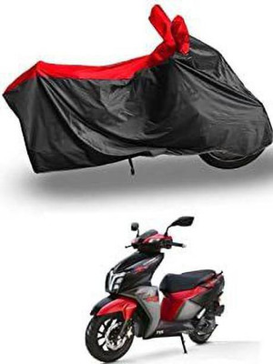 RAAMKM Two Wheeler Cover for TVS(NTORQ, Red, Black)