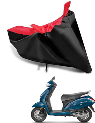 KEDIT Two Wheeler Cover for Honda(Activa 4G, Red, Black)