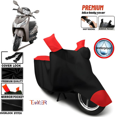 TENNYCER Waterproof Two Wheeler Cover for Hero(Destini 125, Red, Black)