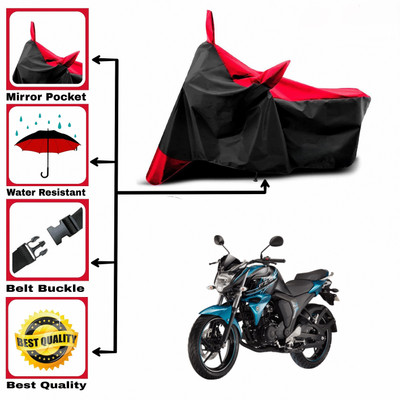DeepShakshi AUTOMOTIVE Two Wheeler Cover for Yamaha(FZS 25, Red, Black)