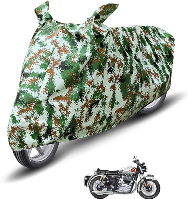 MOCKHE Waterproof Two Wheeler Cover for Royal Enfield(Interceptor 650, Green)