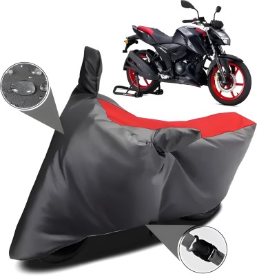 smwzxyu Waterproof Two Wheeler Cover for TVS(Apache RTR 180, Black, Red)