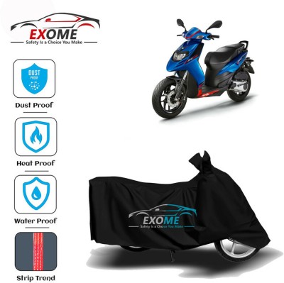 EXOME Waterproof Two Wheeler Cover for Aprilia(SR 125, Black)