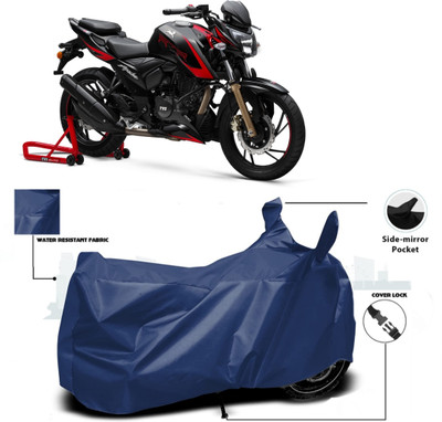 HWSXQAE Waterproof Two Wheeler Cover for Universal For Bike(Apache RTR 200, Blue)