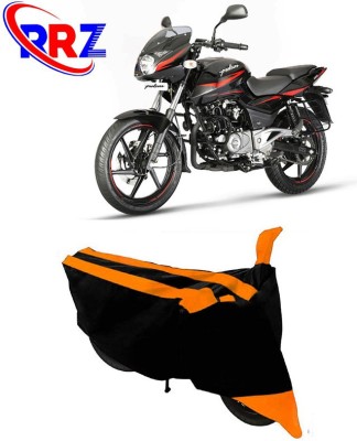 RRZ Waterproof Two Wheeler Cover for Bajaj(Pulsar 180 DTS-i, Black, Orange)