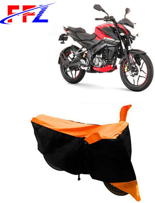 FFZ Waterproof Two Wheeler Cover for Bajaj(Pulsar 160 NS DTS-i, Black, Orange)
