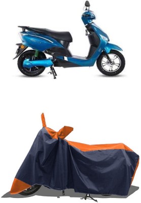 SUGASHRI Waterproof Two Wheeler Cover for Hero(Electric Optima Li, Orange, Blue)