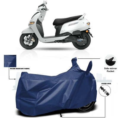 DeepShakshi AUTOMOTIVE Waterproof Two Wheeler Cover for TVS(iQube, Blue)