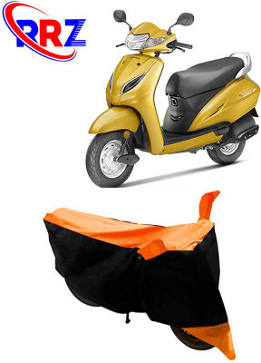 RRZ Waterproof Two Wheeler Cover for Honda(Activa 5G, Black, Orange)