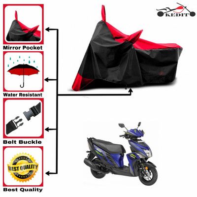 KEDIT Two Wheeler Cover for Yamaha(RayZR 125, Red, Black)